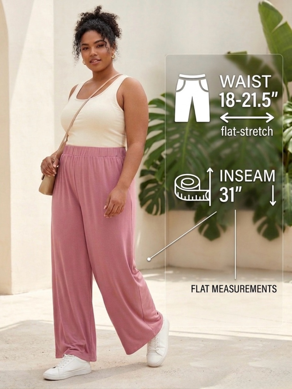 Zelie for She Pink Wide Leg Palazzo Pants - 3X – Made in USA - Pockets & NWT! - Picture 3 of 9